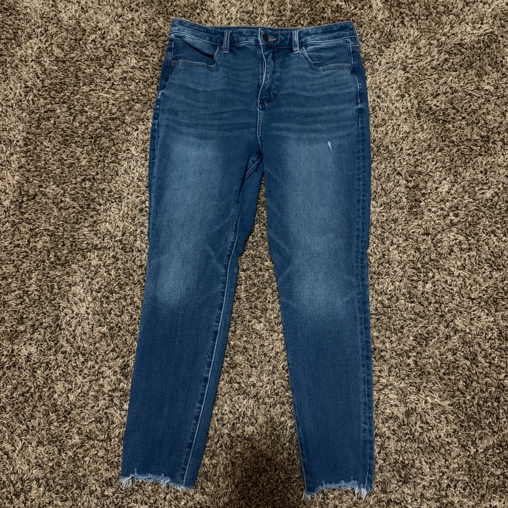 American Eagle Outfitters Dark Blue Ankle Jeans